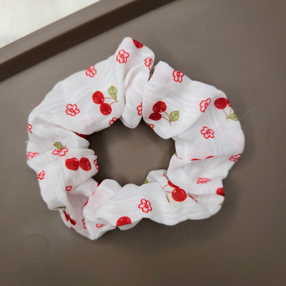 Red Bloom Scrunchie