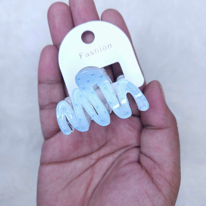 Glitter Polka Wave Hair Claw
