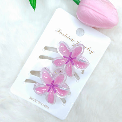 Petal Flutter Flower Hair Claws Duo(Pair)