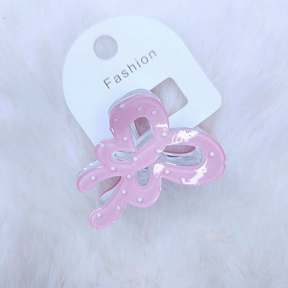 Glitter Polka Butterfly Hair Claw