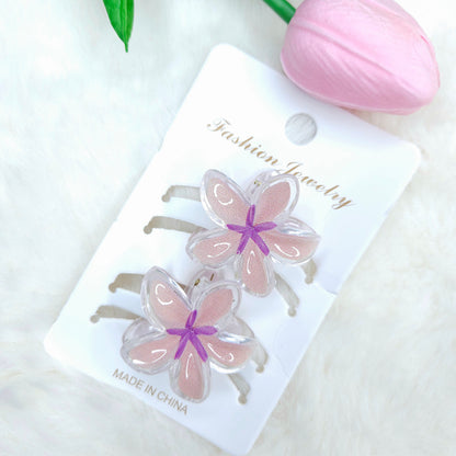 Petal Flutter Flower Hair Claws Duo(Pair)