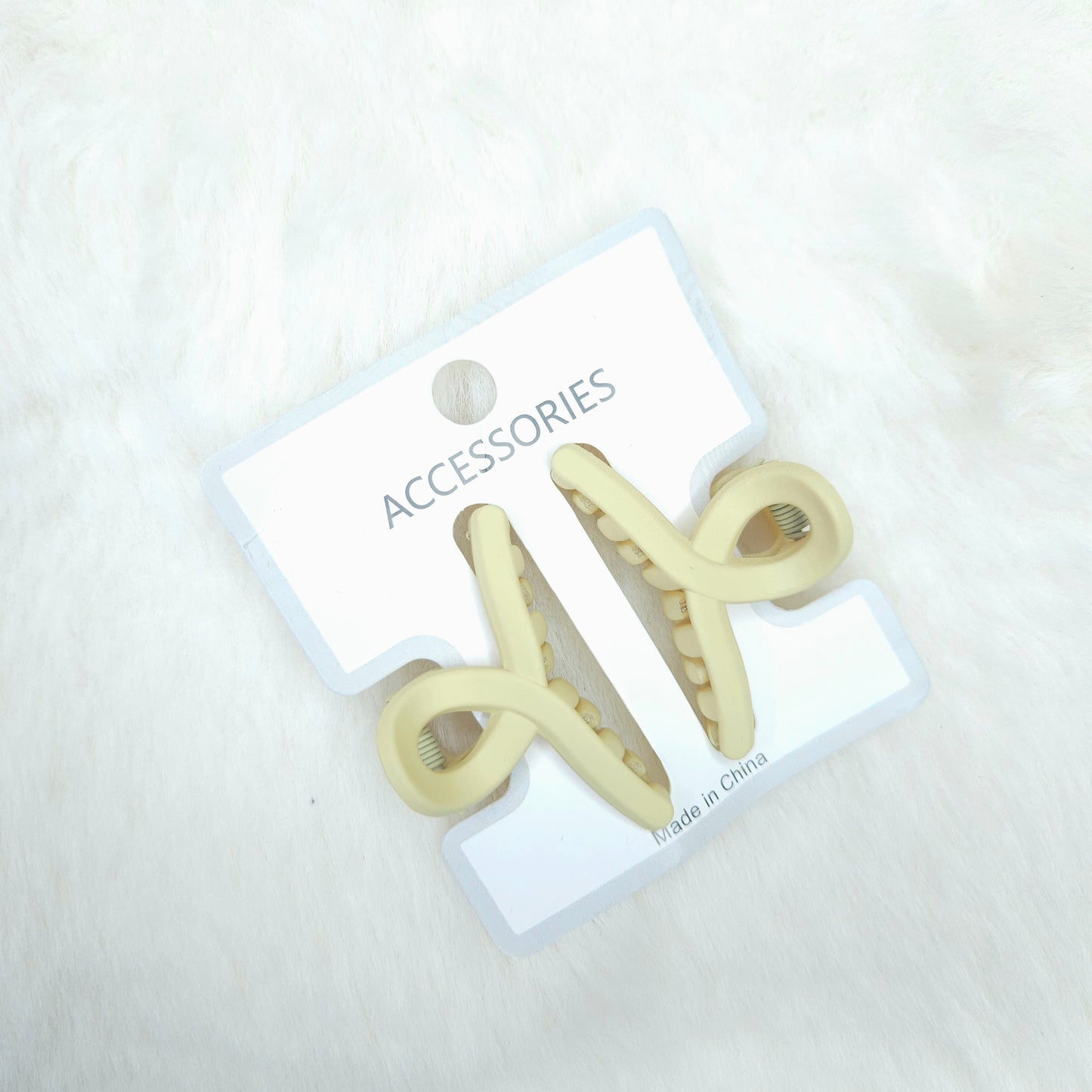 Matte Loop Hair Claws Duo Combo (Small-Pair)