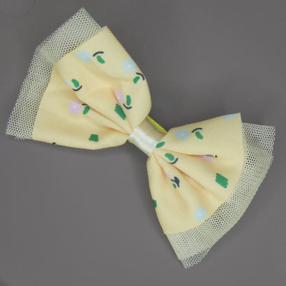 Floral Printed Pastel Hair Bow