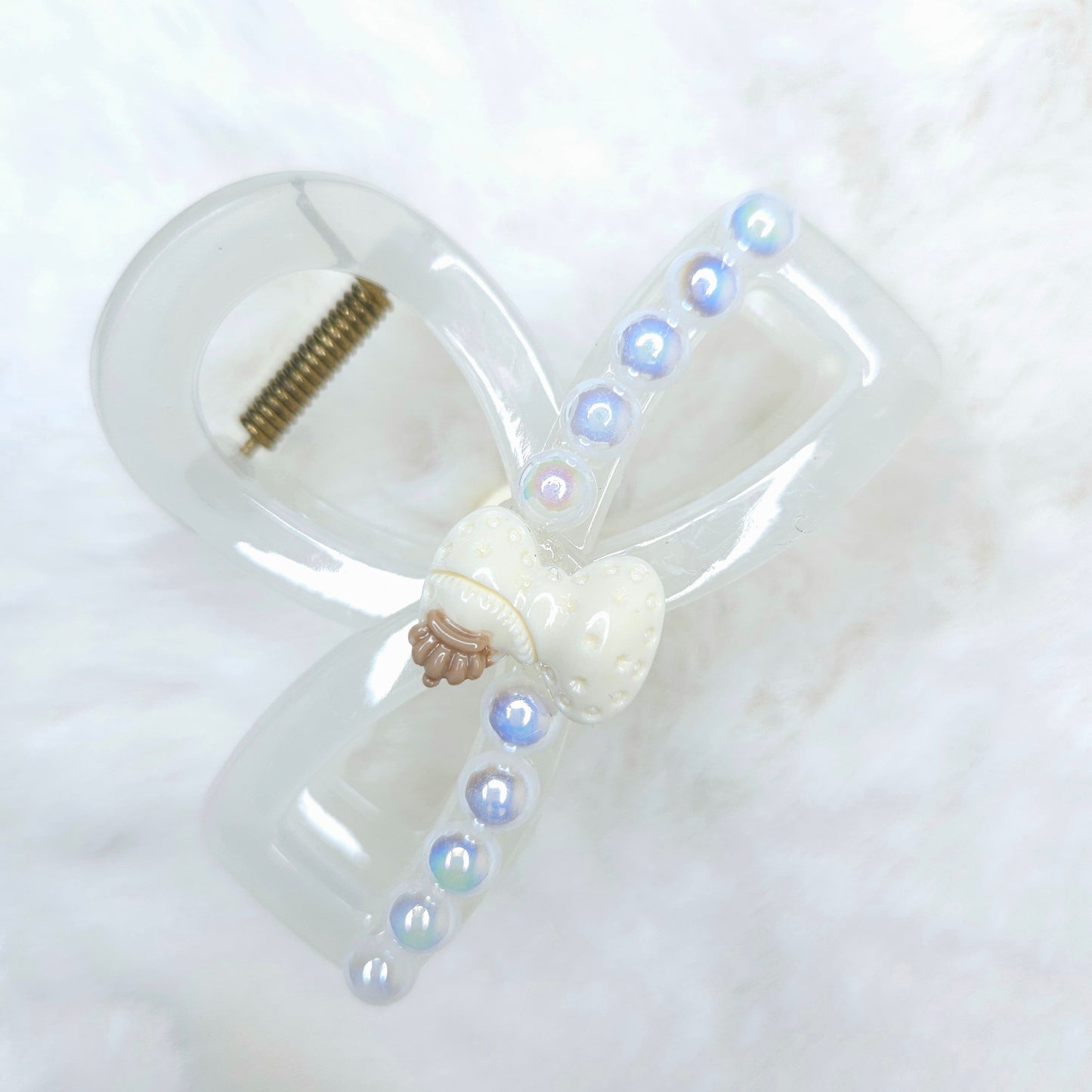 Bow & Pearls Infinity Hair Claw