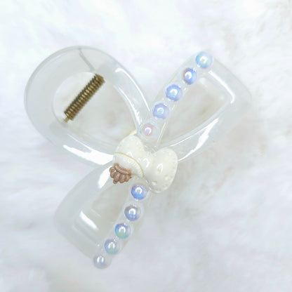 Bow & Pearls Infinity Hair Claw