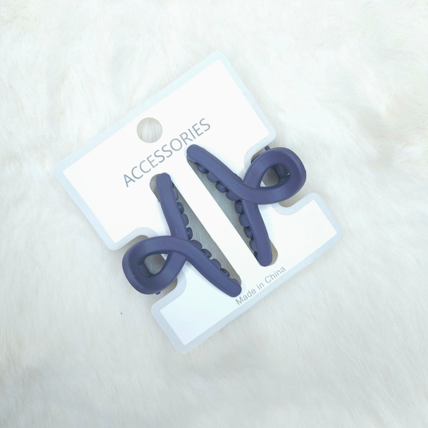 Matte Loop Hair Claws Duo Combo (Small-Pair)