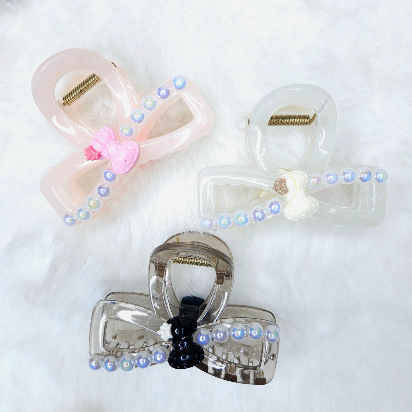 Bow & Pearls Infinity Hair Claw