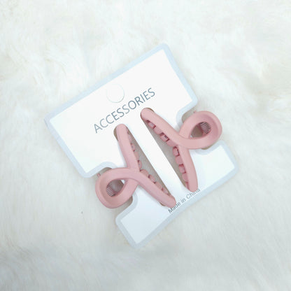 Matte Loop Hair Claws Duo Combo (Small-Pair)