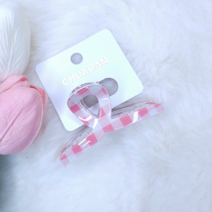 Gingham Charm Loop Hair Claw