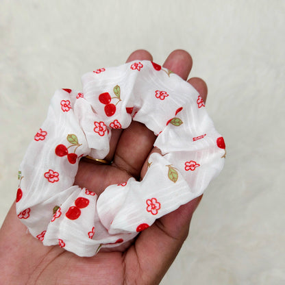 Red Bloom Scrunchie