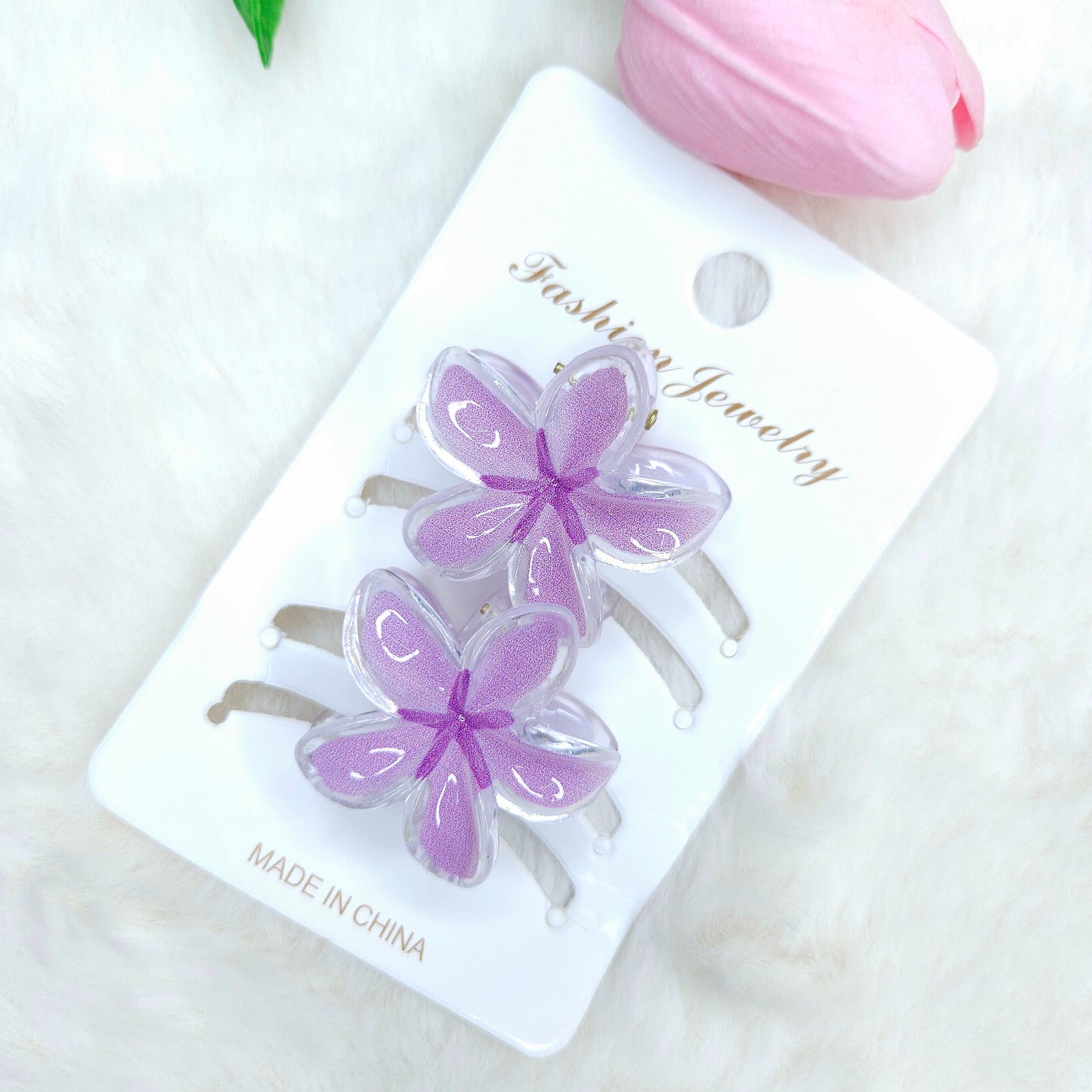 Petal Flutter Flower Hair Claws Duo(Pair)