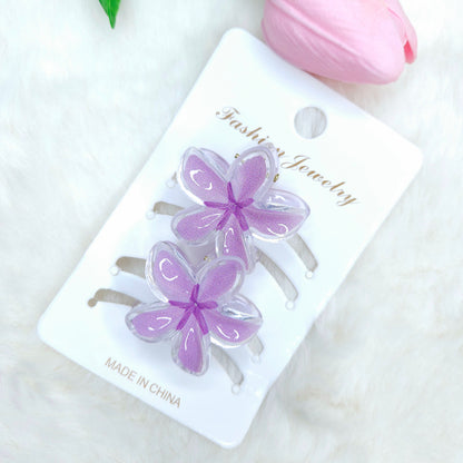 Petal Flutter Flower Hair Claws Duo(Pair)
