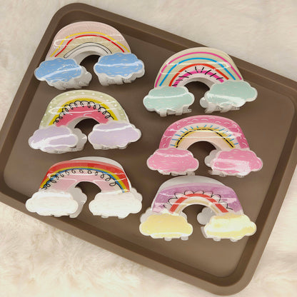 Pastel Glossy Rainbow Hair Claw