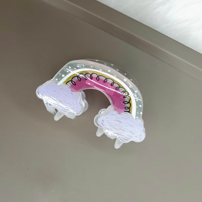 Pastel Glossy Rainbow Hair Claw