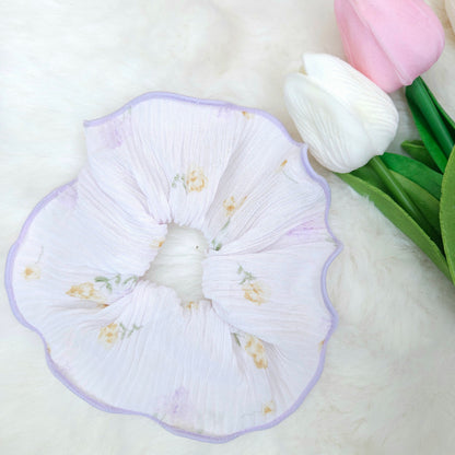 Pastel Bloom Ruffle Scrunchie