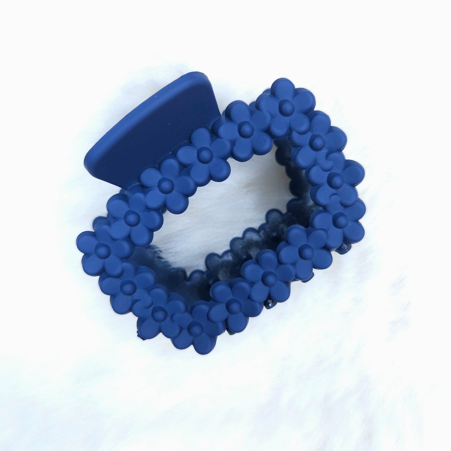 Matte Floral Loop Rectangle Hair Claw(Medium)