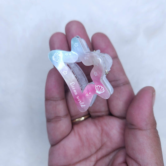 Dreamy Coral Star Hair Claw