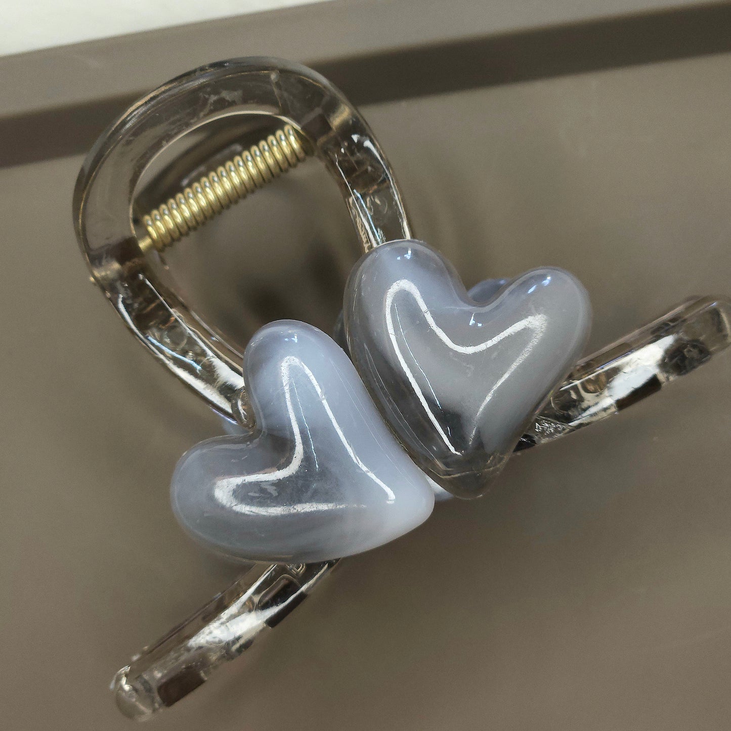 Heart Charms Loop Hair Claw