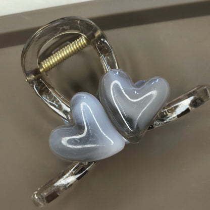 Heart Charms Loop Hair Claw