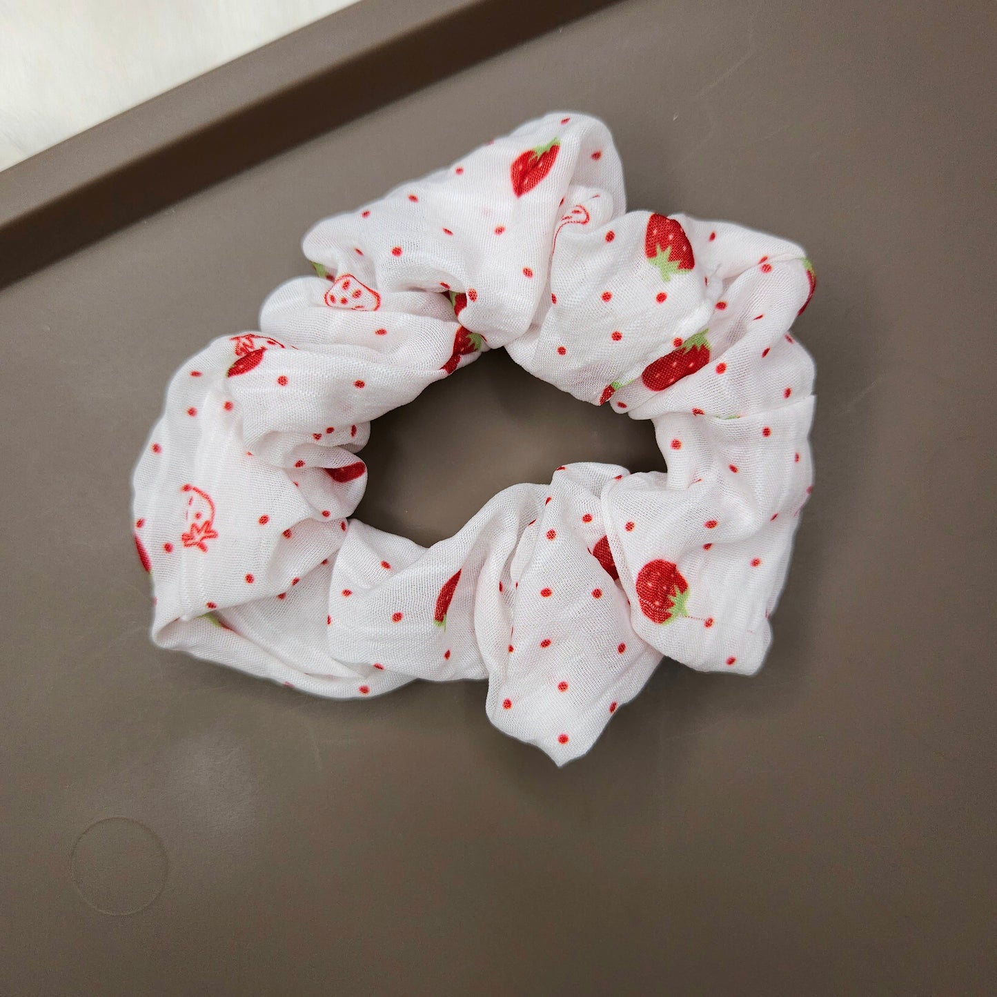 Red Bloom Scrunchie