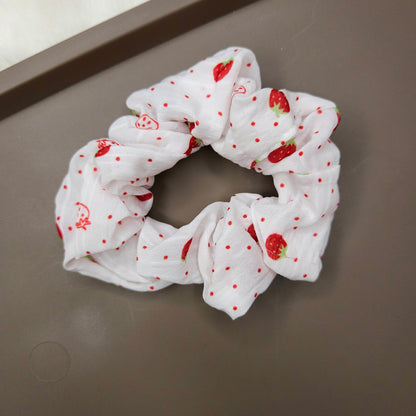 Red Bloom Scrunchie