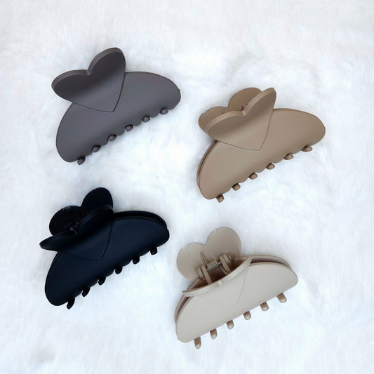 Heart Crescent Hair Claw