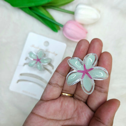 Petal Flutter Flower Hair Claws Duo(Pair)