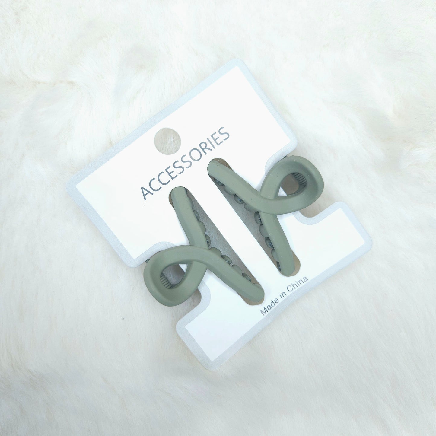 Matte Loop Hair Claws Duo Combo (Small-Pair)