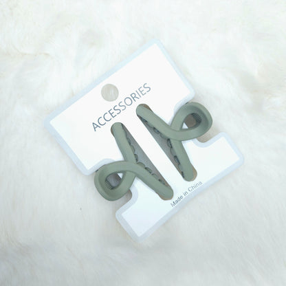Matte Loop Hair Claws Duo Combo (Small-Pair)