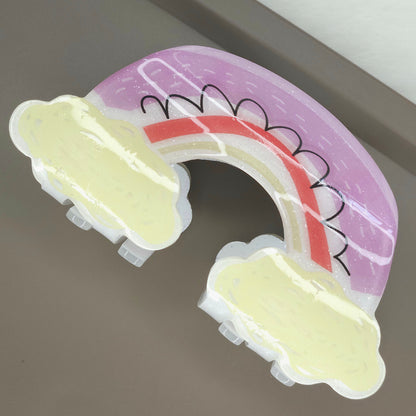 Pastel Glossy Rainbow Hair Claw